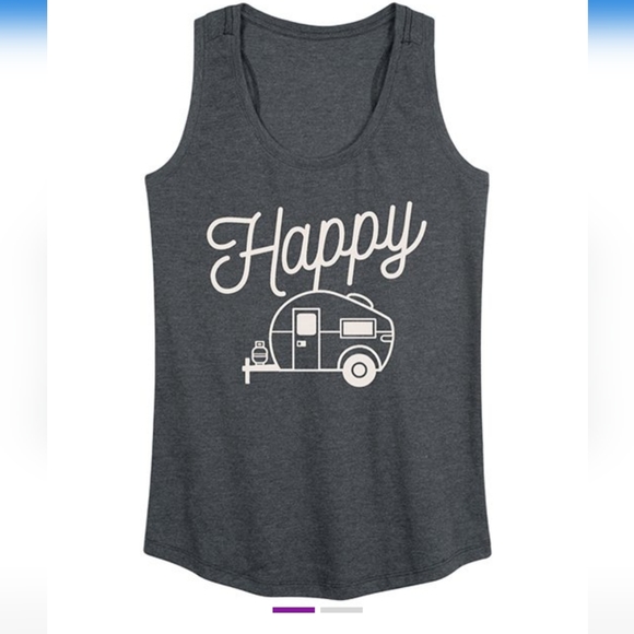 Instant Message Happy Camper tank size L - Picture 4 of 5